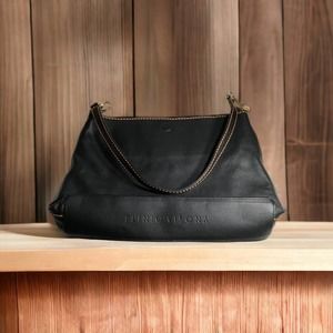 Plinio Visona black leather tote bag